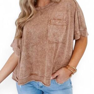 Unbranded Women's Brown and Tan Crop-top